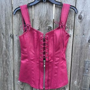 Sexy faux leather corset